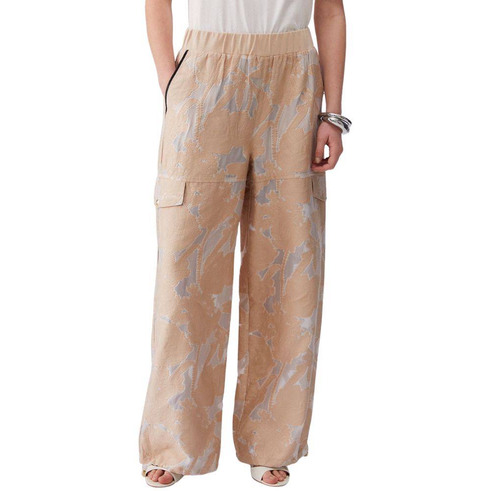 LIU JO ORGANZA JACQUARD TROUSERS