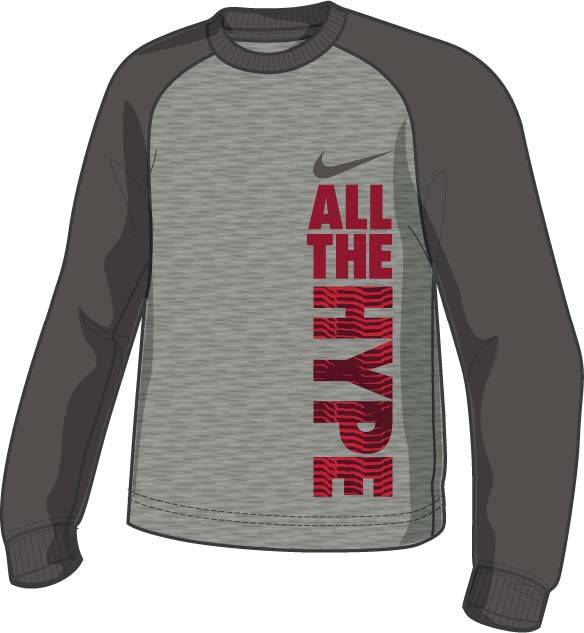 NIKE LITTLE BOYS ALL THE HYPE RAGLAN
