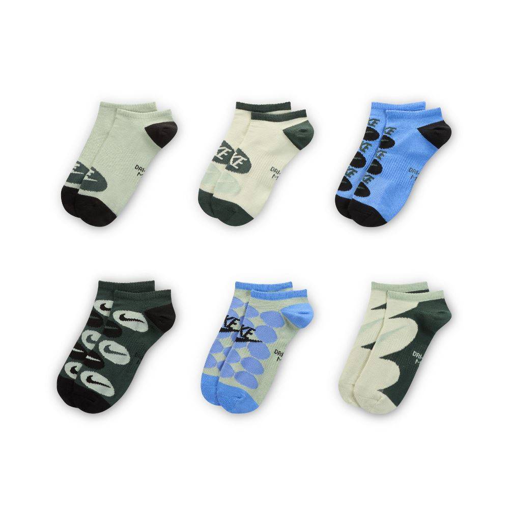 NIKE LIGHTWEIGH TRAINING NO-SHOW 6-PAIRS SOCKS