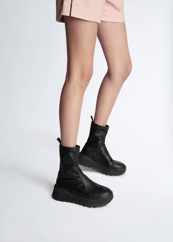 LIU JO AMAZING 22 - MID SNEAKER STRETCH ANKLE BOOTS