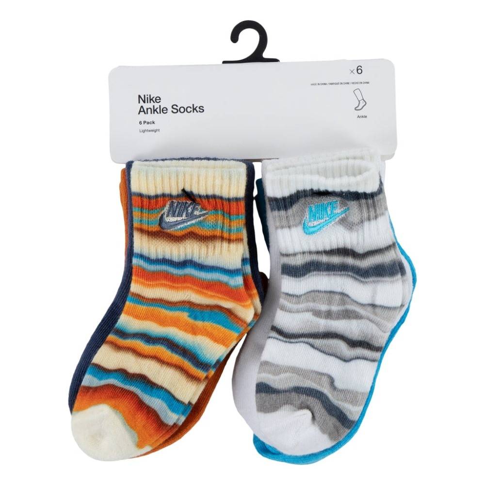 NIKE INFANT / TODDLER STRIPE SCAPE 6-PAIRS SOCKS