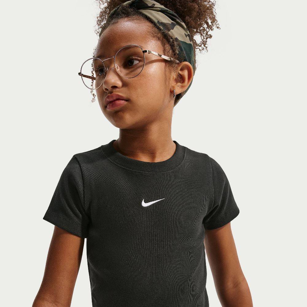 NIKE PRO GIRLS SLIM CROPPED RIBBED TEE