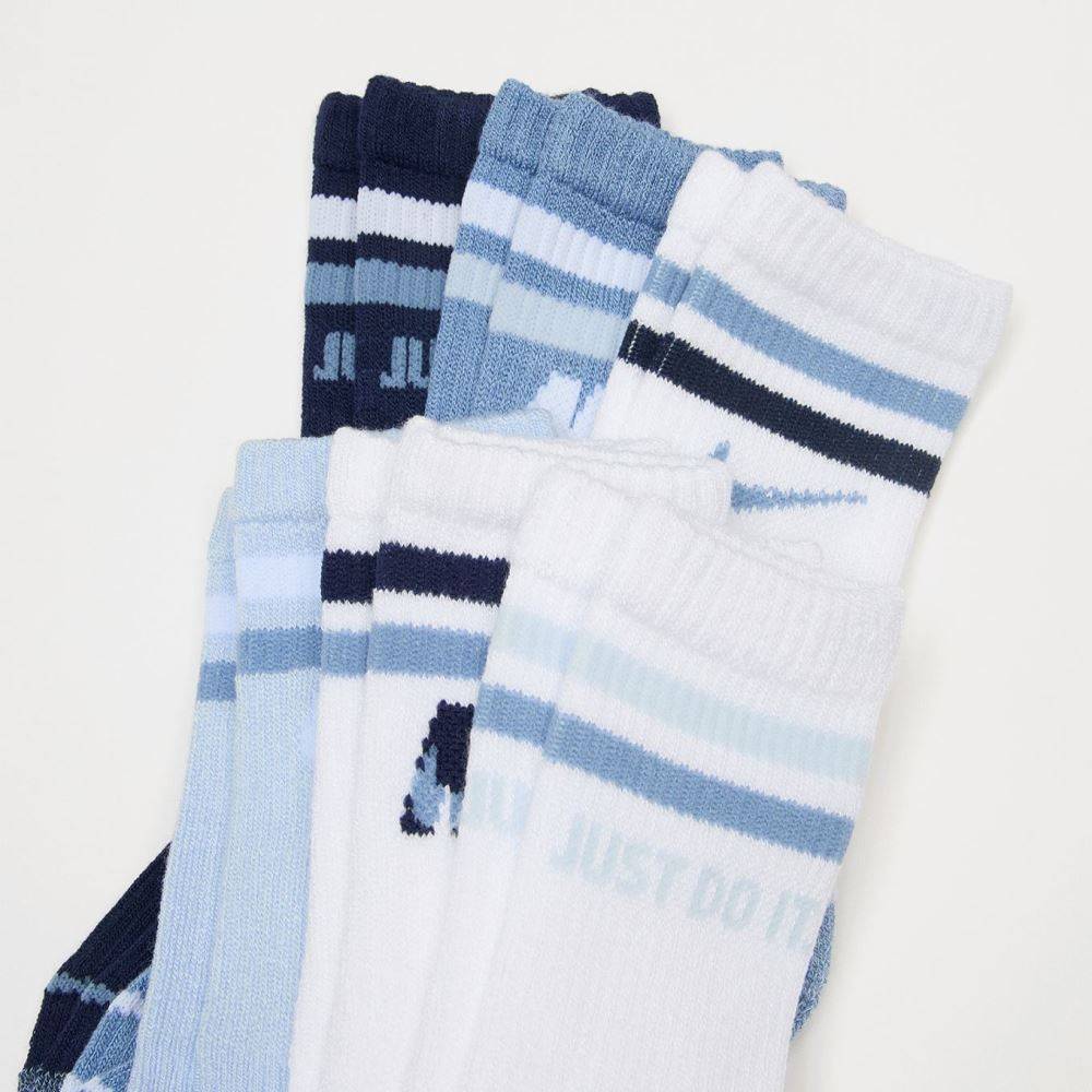 NIKE SUPER SOFT MARL MICRO 6PK CREW SOCKS