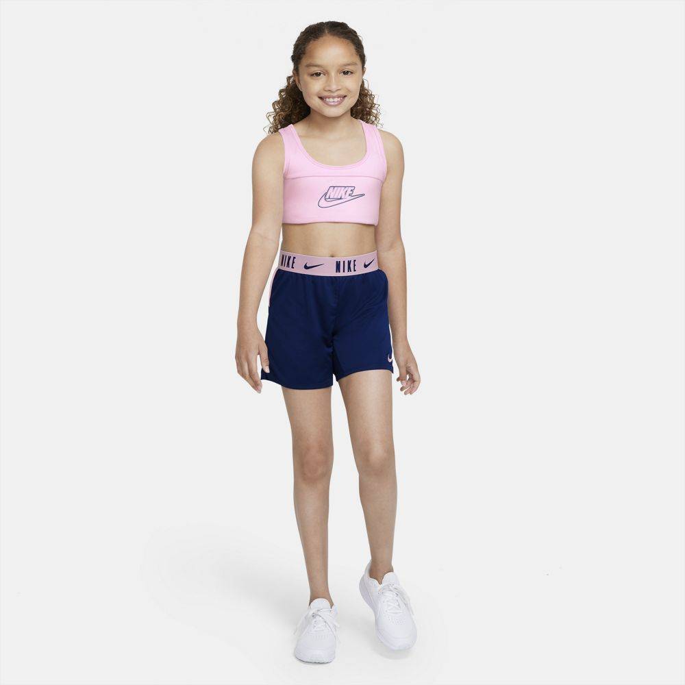 NIKE GIRLS DRI-FIT SWOOSH FUTURA SPORTS BRA