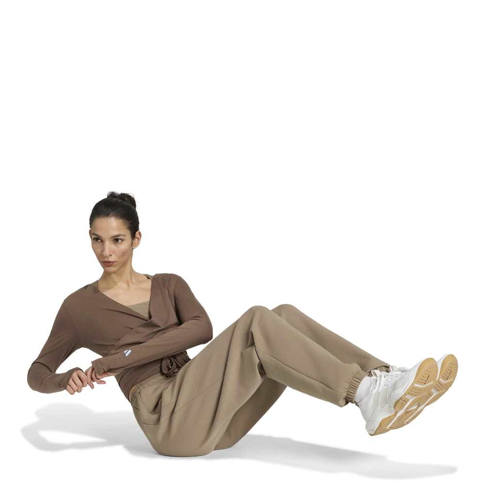 ADIDAS 3 STRIPES STUDIO SOFT BALLET WRAP TOP