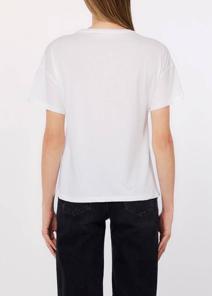 LIU JO T-SHIRT WITH EMBROIDERED PATCH