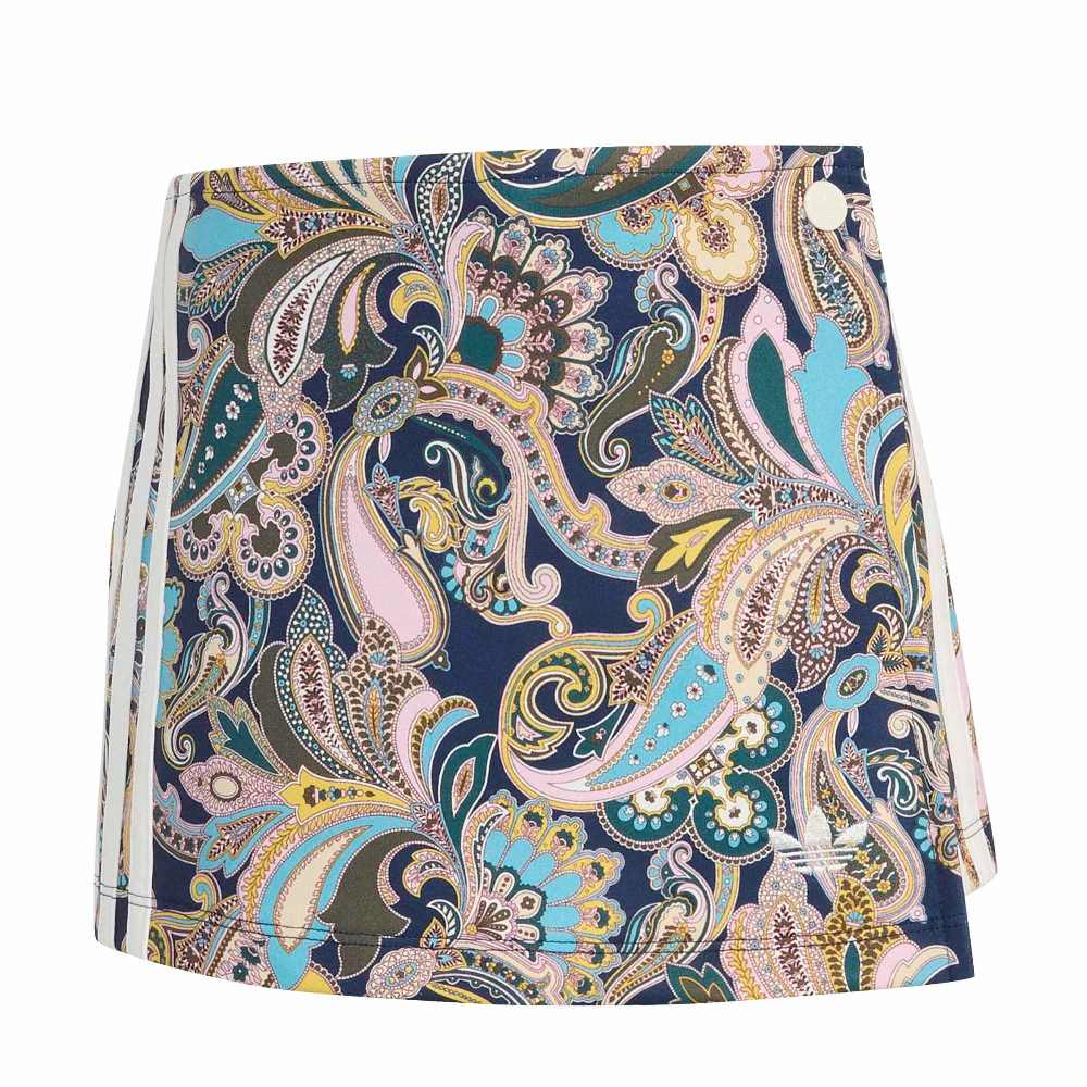 ADIDAS ORIGINALS LITTLE LIBERTY LONDON SLIM 3 STRIPES LONG-SLEEVE TOP/SKORT SET