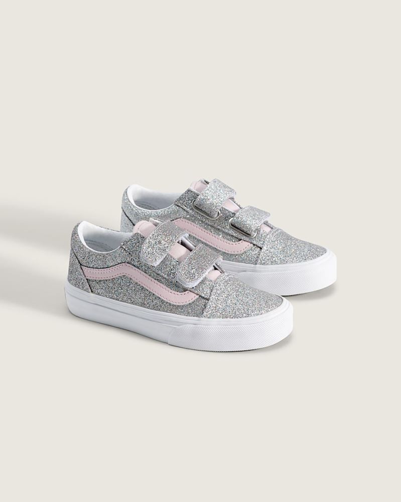 VANS KIDS OLD SKOOL V GLITTER SHOES (4-8 YEARS)