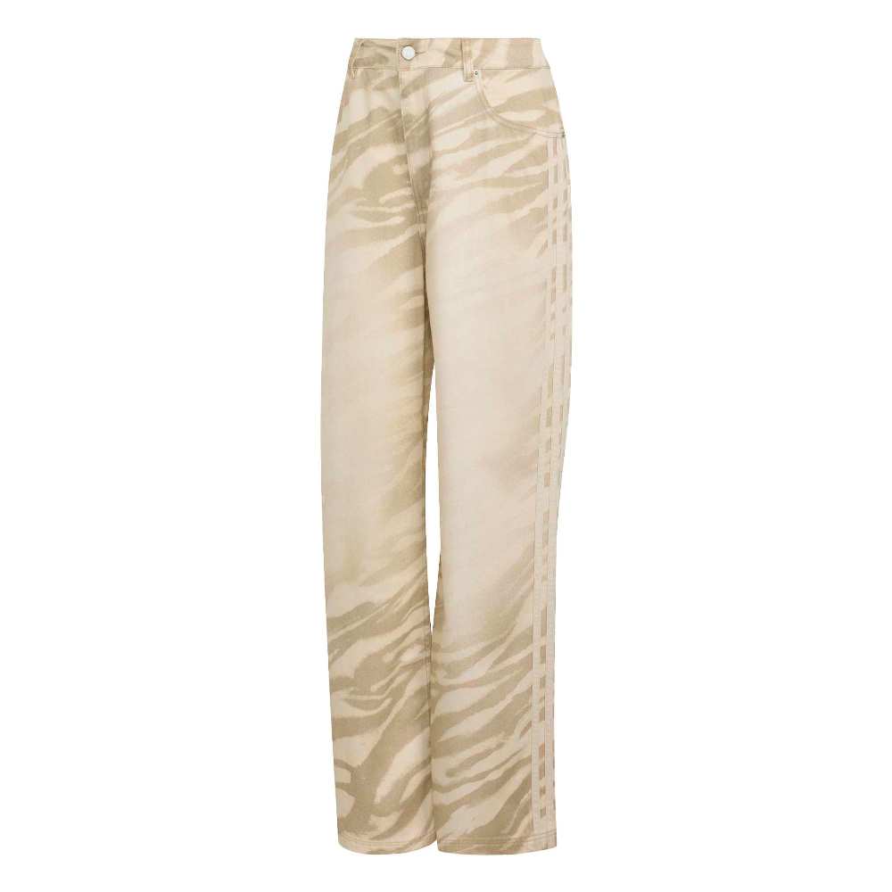 ADIDAS ORIGINALS ADILENIUM SEASON 6 ZEBRA PRINT WIDE LEG DENIM PANTS