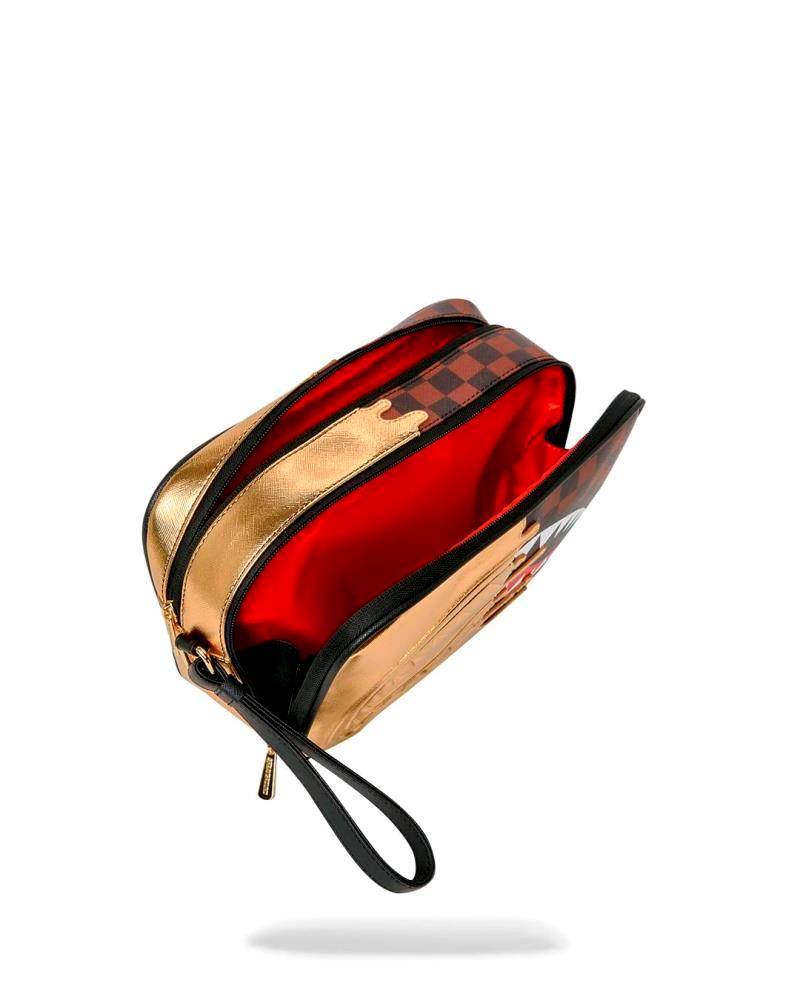 SPRAYGROUND SHARKS IN PARIS GOLD DRIP TOILETRY BRICK