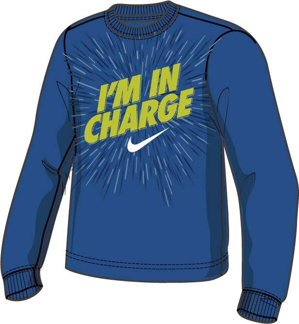 NIKE BOYS IM IN CHARGE LONGSLEEVE TEE