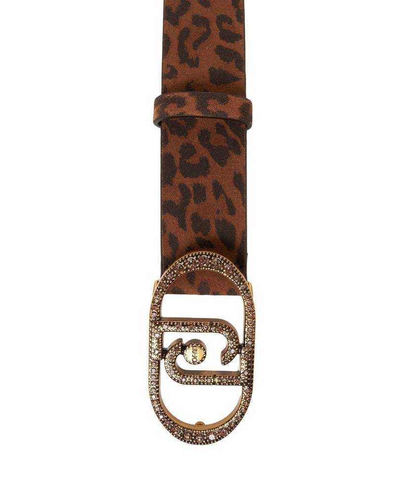 LIU JO ANIMAL PRINT LEATHER BELT