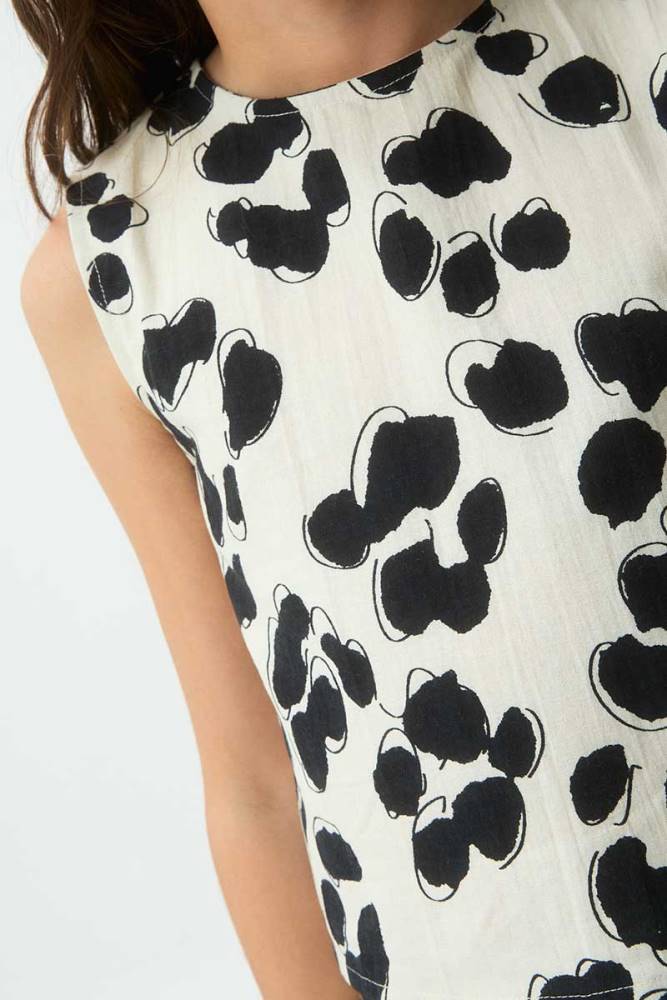 COMPANIA FANTASTICA DALMATIAN PRINT TOP