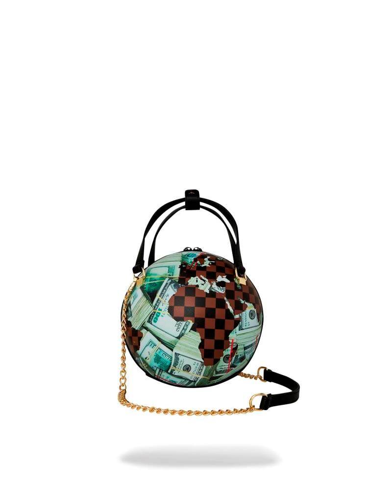 SPRAYGROUND MONEY BANKS GLOBE HANDBAG