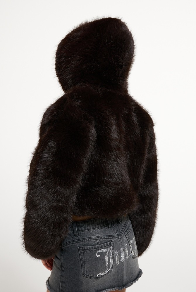 JUICY COUTURE HADI FUR HOODED JACKET