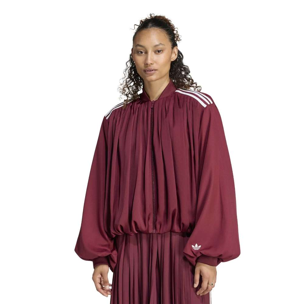 ADIDAS ORIGINALS SATIN PLEATED TRACK TOP