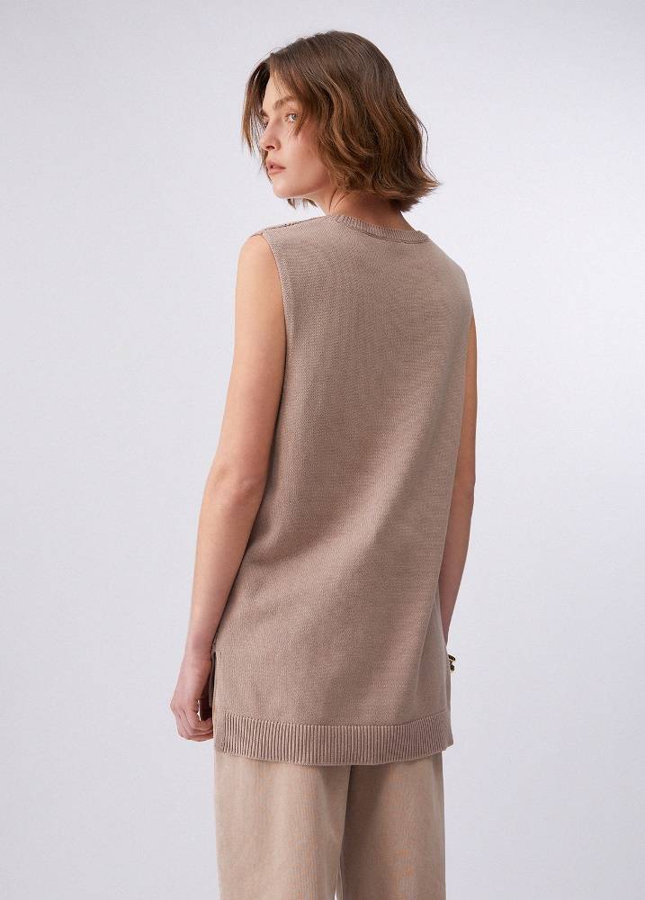 LIU JO OPENWORK KNIT TOP