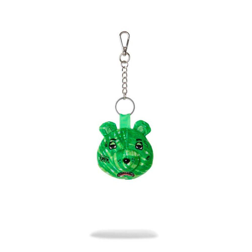 SPRAYGROUND DOODLE CHECKER BEAR HEAD KEYCHAIN