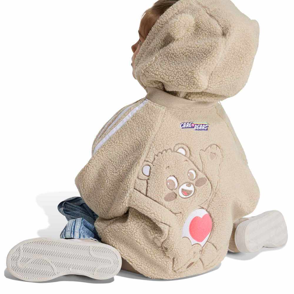 ADIDAS ORIGINALS LITTLE GIRLS CARE BEARS SST TEDDY FLEECE HOODED TT