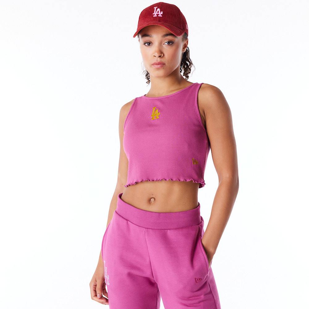 NEW ERA MLB RIB CROP TANK LOS ANGELES DODGERS