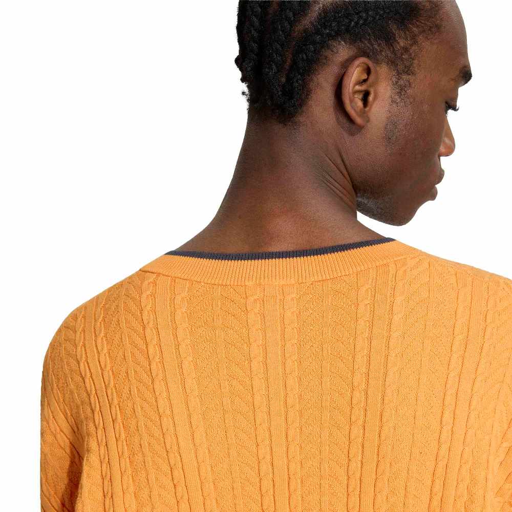 ADIDAS ORIGINALS M CABLE KNIT CREWNECK SWEATSHIRT