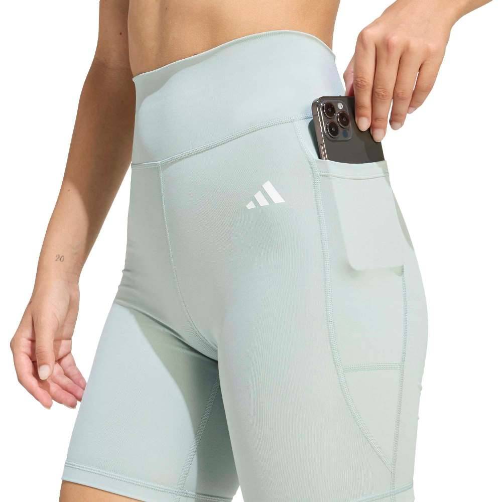 ADIDAS OPTIME ESSENTIALS STASH POCKET 7INCH SHORT LEGGINGS