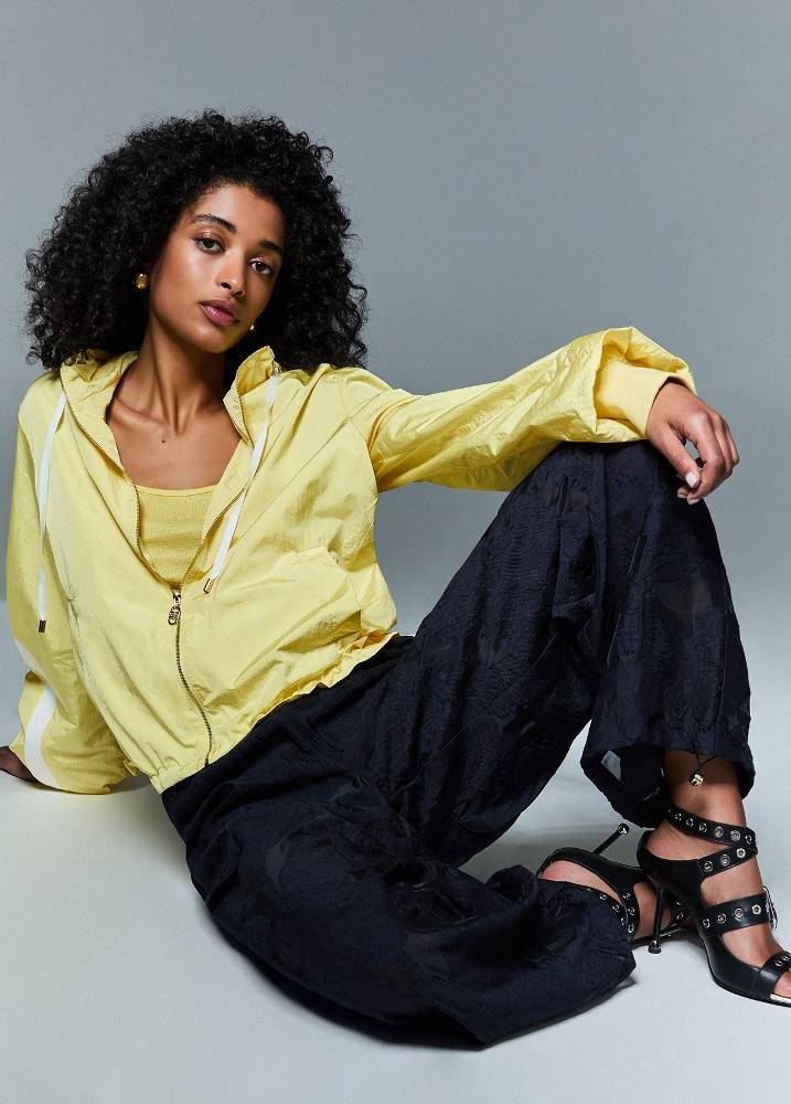 LIU JO ORGANZA JACQUARD TROUSERS