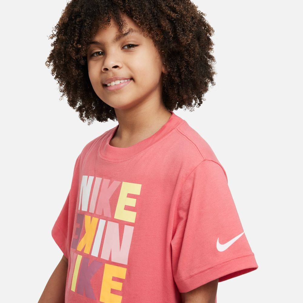 NIKE GIRLS BOXY TEE LOGO PRINT