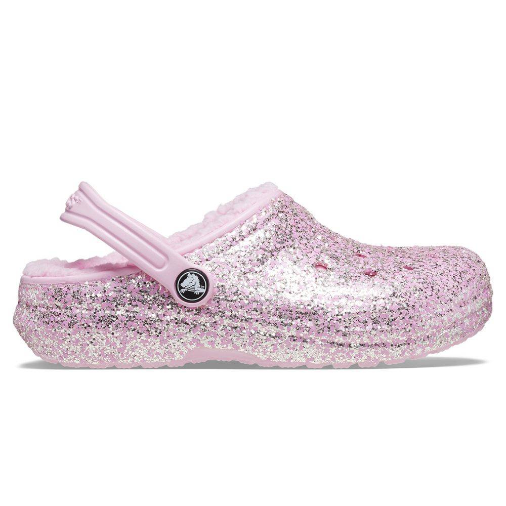 CROCS KIDS’ CLASSIC LINED GLITTER CLOG