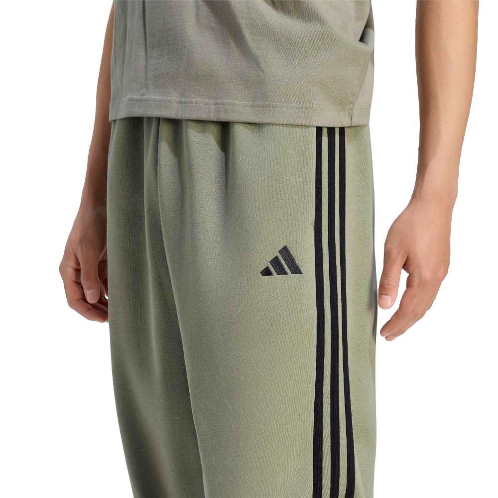 ADIDAS M ESSENTIALS 3-STRIPES FLEECE TAPERED CUFFED PANTS