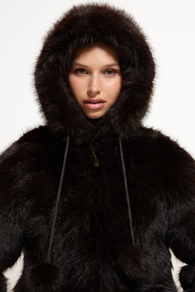 JUICY COUTURE HADI FUR HOODED JACKET