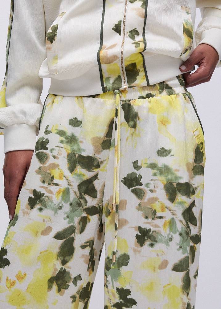 LIU JO FLORAL-PRINT TROUSERS