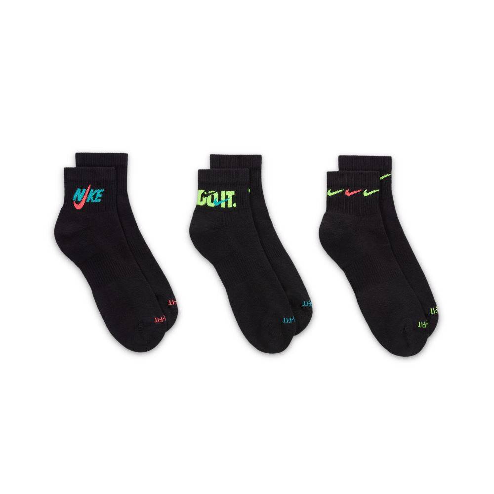 NIKE EVERYDAY PLUS CUSHION ANKLE 3-PAIRS SOCKS