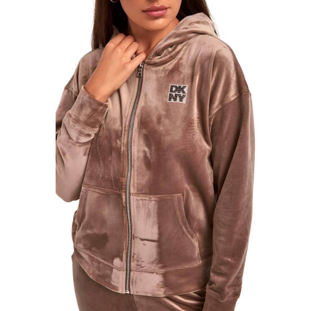 DKNY LOGO ZIP HOODIE