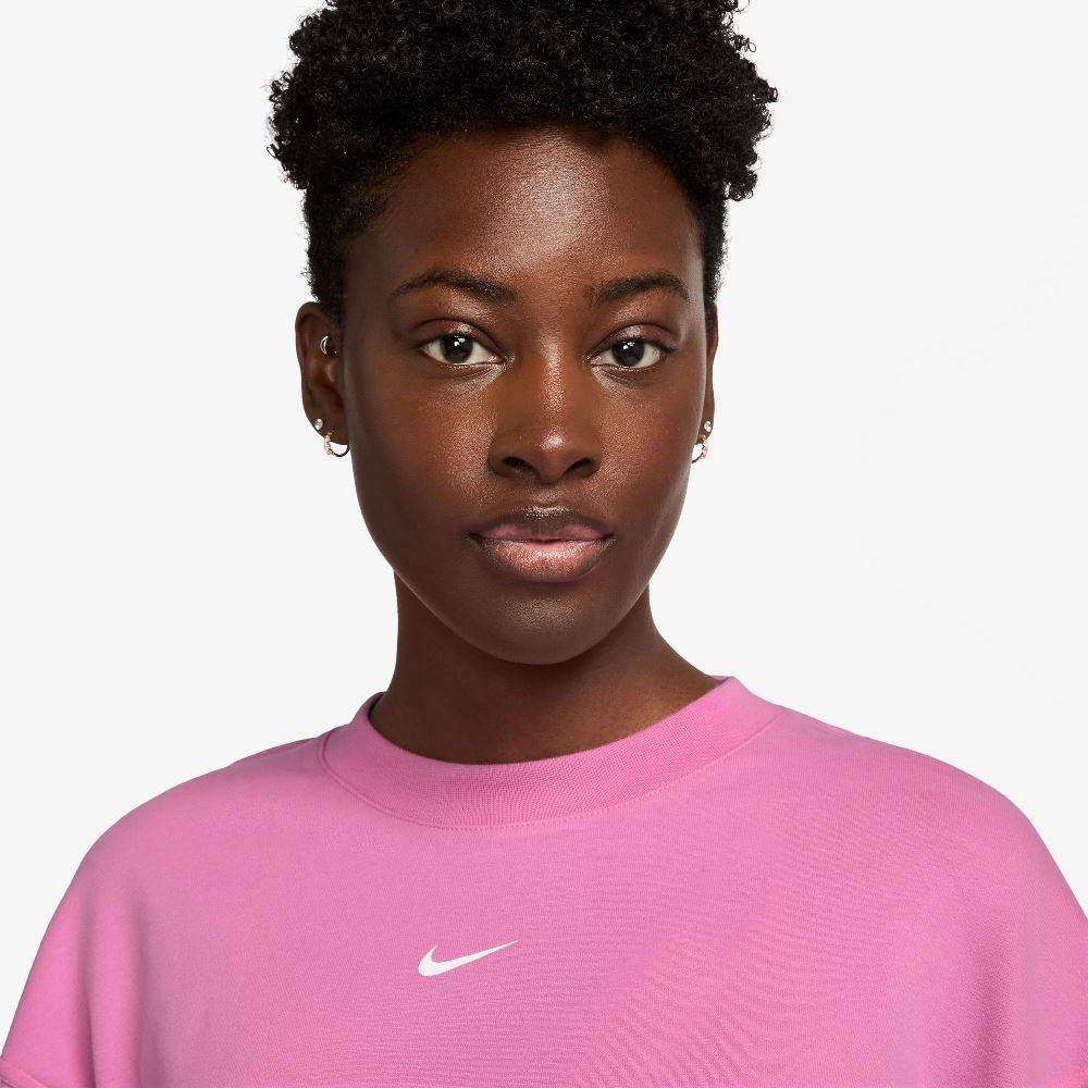 NIKE PRO DRI-FIT WOMENS FRENCH TERRY LOOSE CREW
