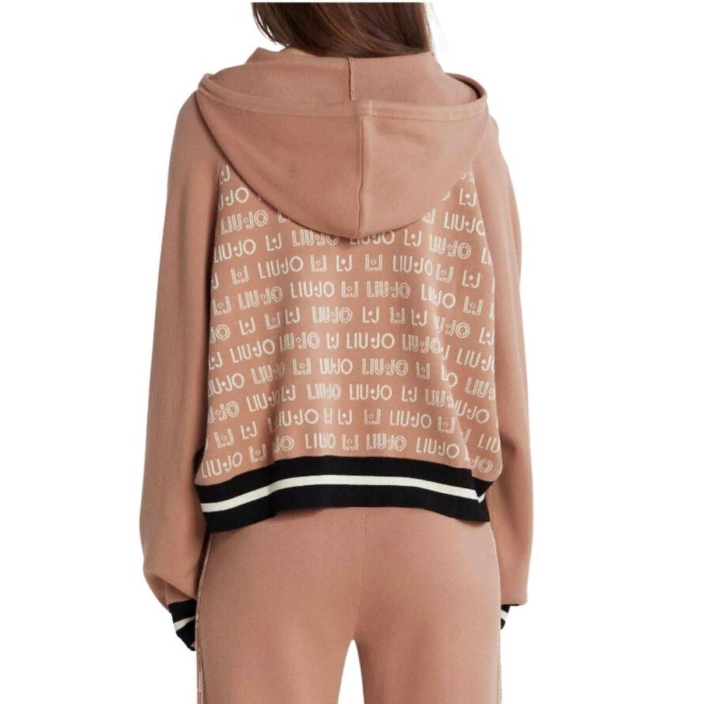 LIU JO KNITTED SWEATSHIRT ALL OVER LOGO