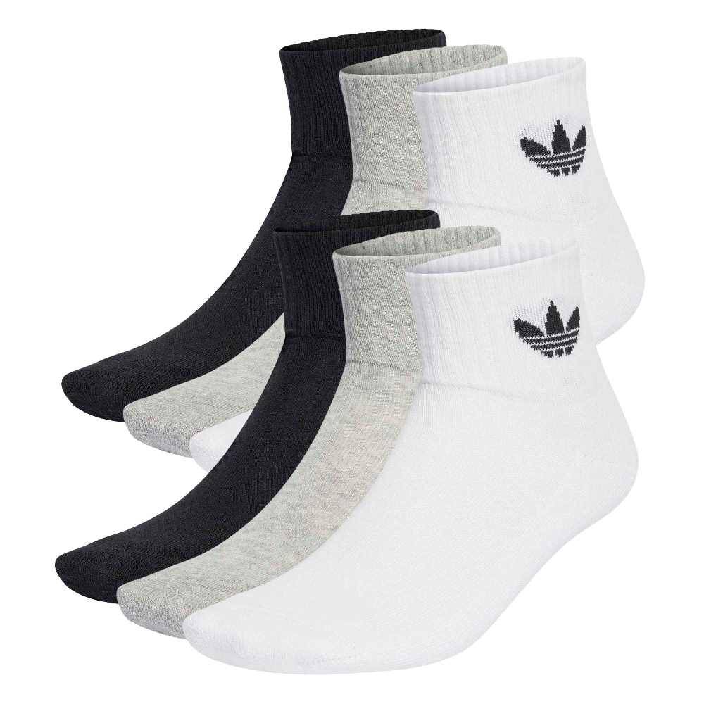 ADIDAS ORIGINALS MID ANKLE SOCKS 6-PACK