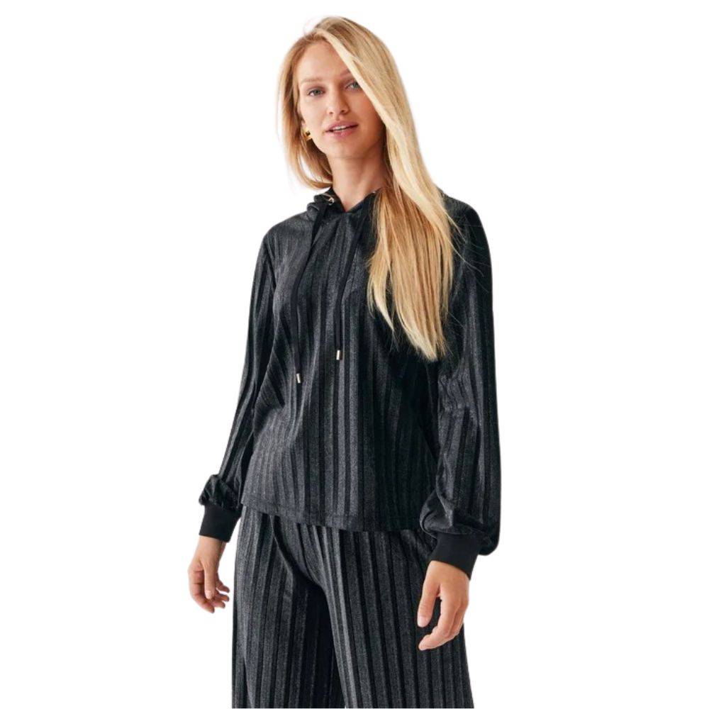 LIU JO CHENILLE PLEATED SWEATSHIRT