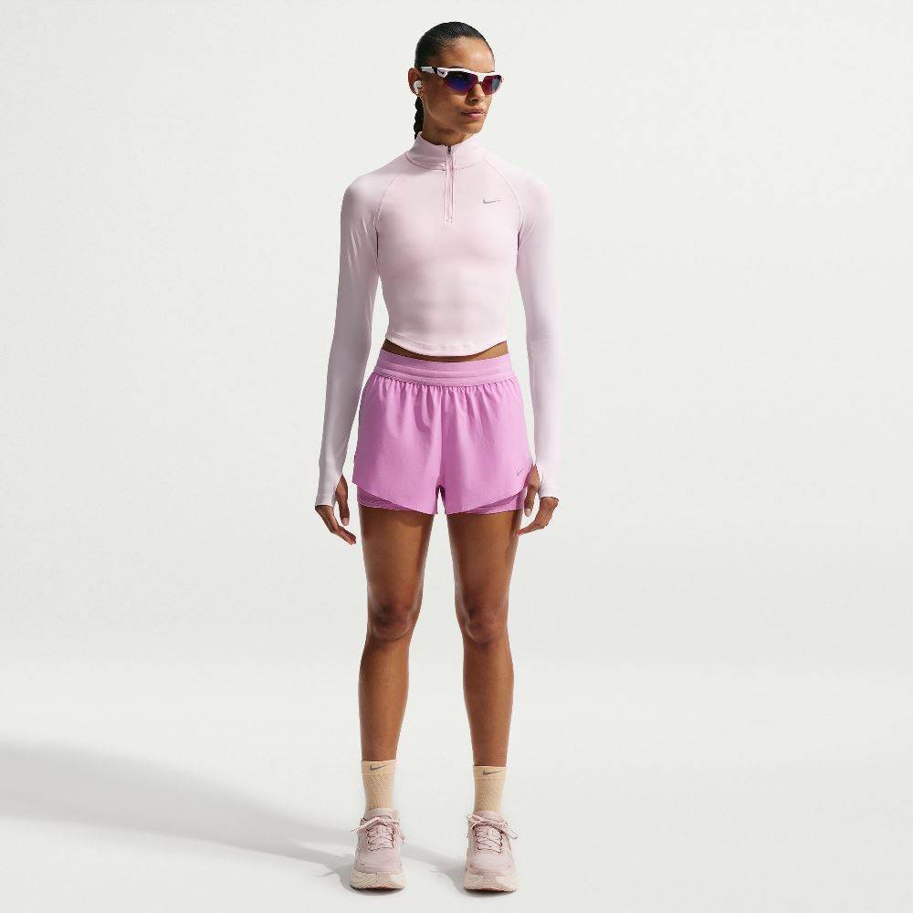NIKE SWIFT DRI-FIT MID-RISE 2-IN-1 RUN SHORT