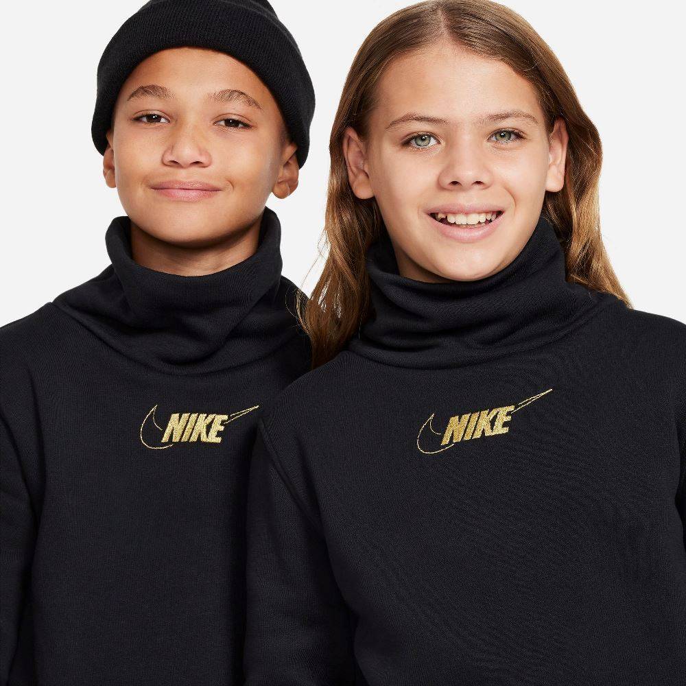 NIKE KIDS FUNNEL NECK LS FLEECE TOP