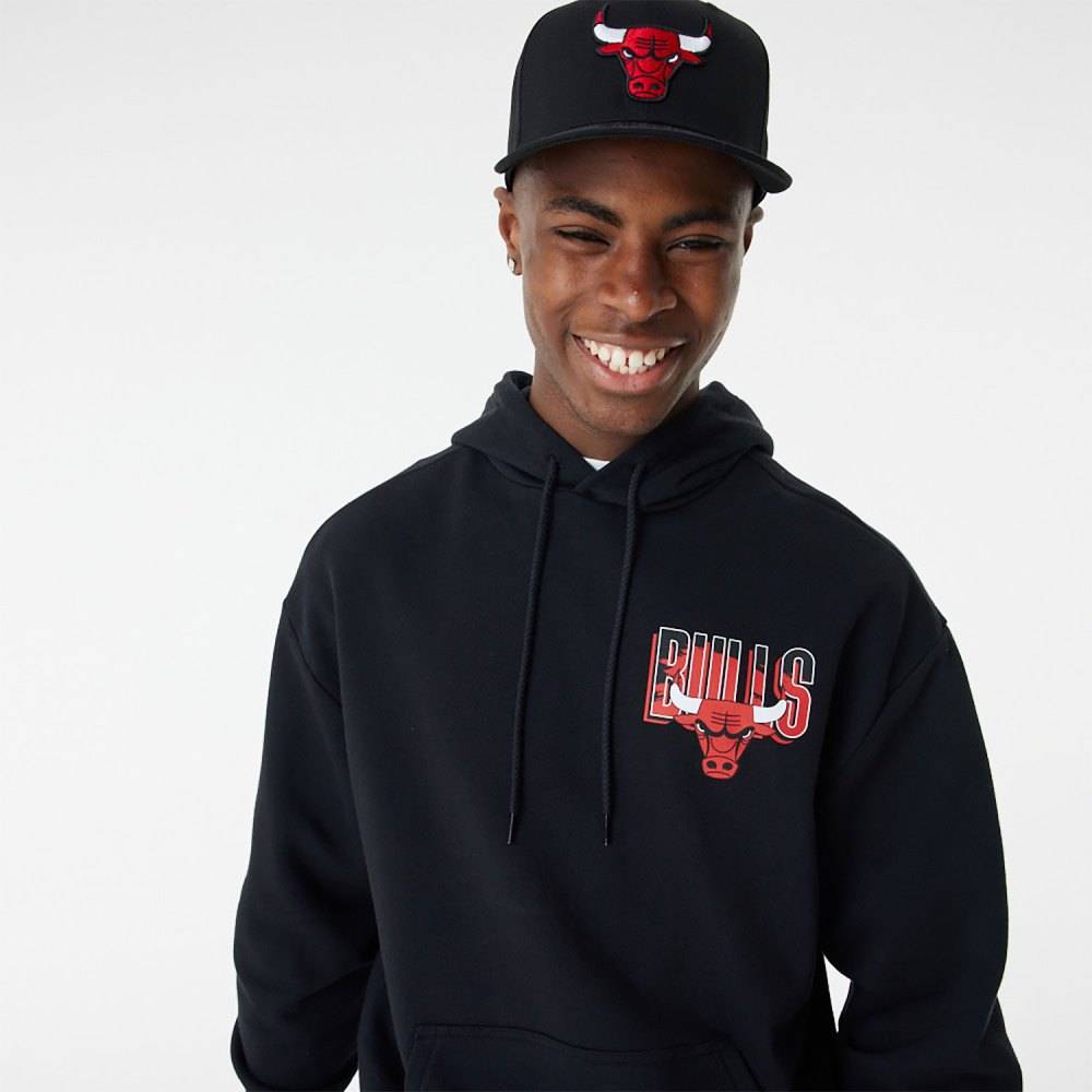 NEW ERA SKYLINE GRAPHIC OVERSIZED HOODY CHICAGO BULLS