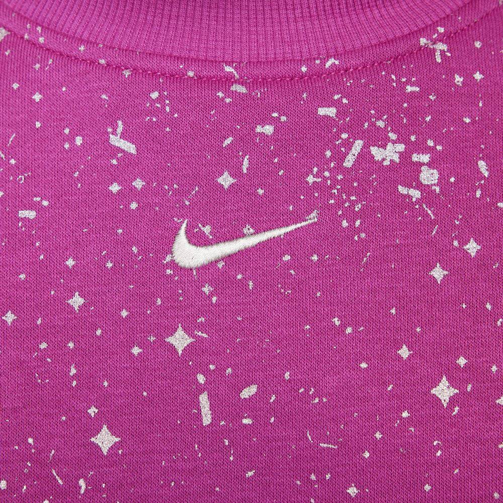 NIKE GIRLS NSW CLUB FLEECE SHINE CREW