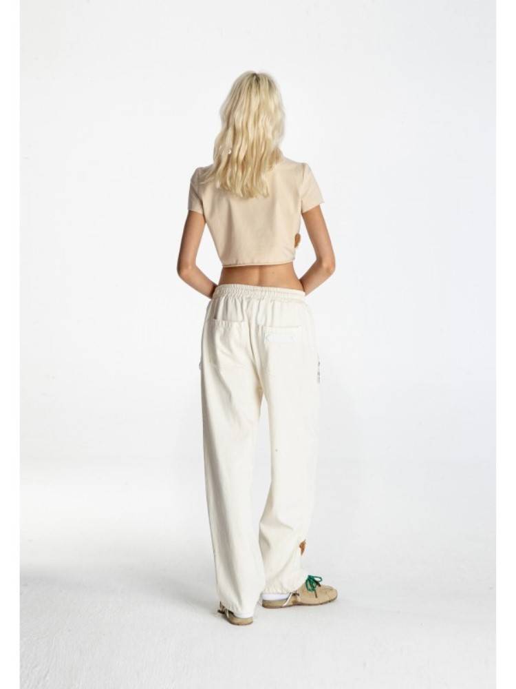 MWM TEDDY BEAR WIDE LEG DENIM PANTS